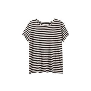PROENZA SCHOULER Tissue Black White Striped Tee S